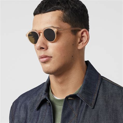 round frame sunglasses burberry|burberry sunglasses for men.